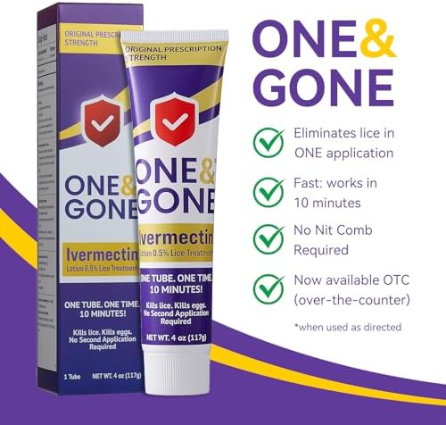 One And Gone prescription strength lice lotion for kids and adults