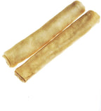 Premium free-range bison rawhide rolls packaged two large rolls for allergic pet care.
