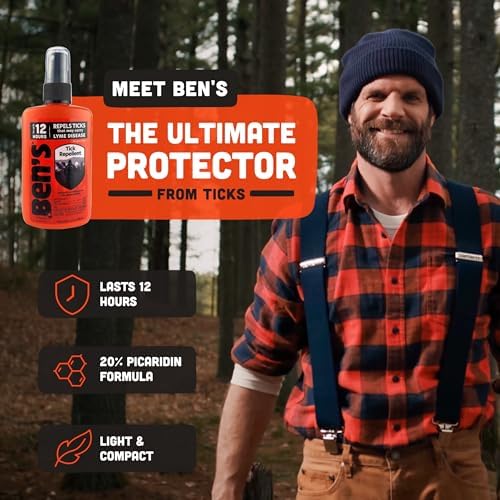 Ben's Picaridin insect spray showing twelve hour protection label info.