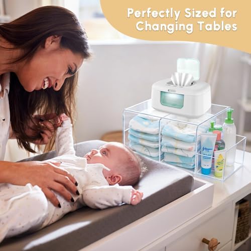 Detachable compartments of Nanyezh acrylic diaper storage