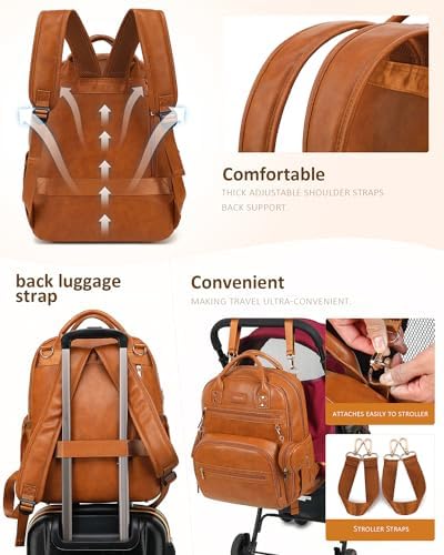 Rosegin waterproof diaper bag featuring insulated bottle holders