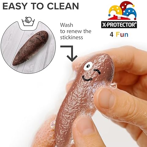 Squishy poop stress relief toys with hilarious expressions close up view.