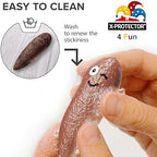 Squishy poop stress relief toys with hilarious expressions close up view.