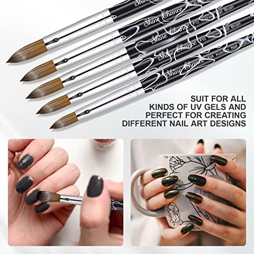 Side profile of Shine Chance oval nail art brush