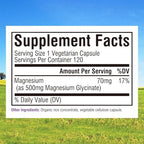 Innate Vitality Magnesium Glycinate supplement facts label