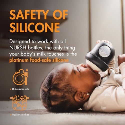 Demonstration of the flexible and durable platinum silicone material used in these imported baby nipples