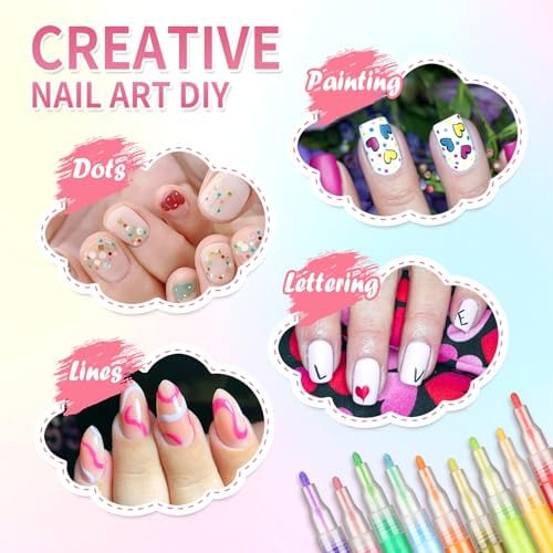 Close up of Lzxlukgir 3D acrylic nail art markers.