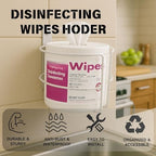 Fijaru rustproof steel wipes organizer mounted on bathroom wall