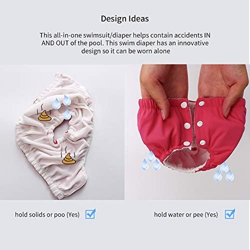 Ijnuhb washable swim pants showing adjustable side snap closures