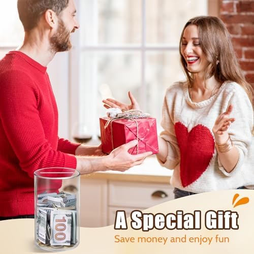 Hicocool clear acrylic savings box packaged perfectly as an educational financial gift for birthdays and holidays