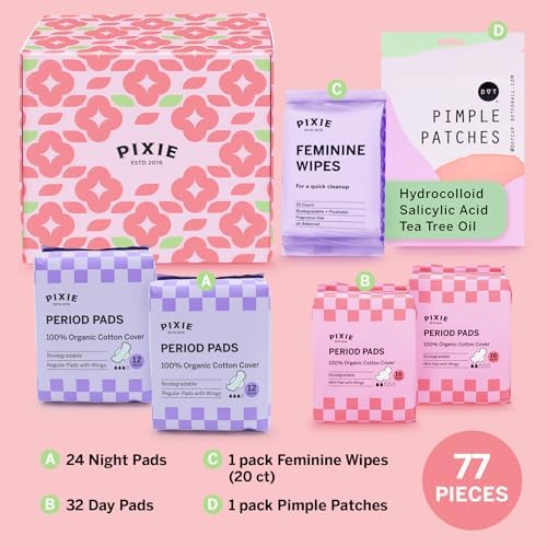 Hypoallergenic chlorine free organic cotton pads for tweens