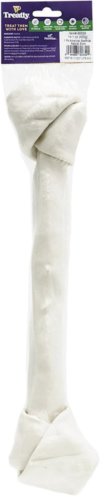 Treatly 15-17 inch extra large dog chew bone made from American beefhide.