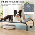 Love's cabin Elevated Cooling Dog Bed for Large Dogs, Portable Indoor & Outdoor Raised Pet Dog Cat Cot, Durable Summer Frame with Breathable Mesh, Grey, 48 inches - Image 3
