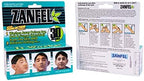 Infographic on Zanfel packaging showing skin reaction before and after urushiol removal.