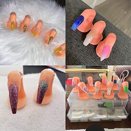 Top view of 60 pack practice fingers for acrylic and gel training