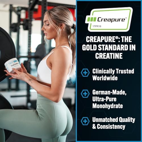 Unflavored micronized Creapure powder texture in scoop