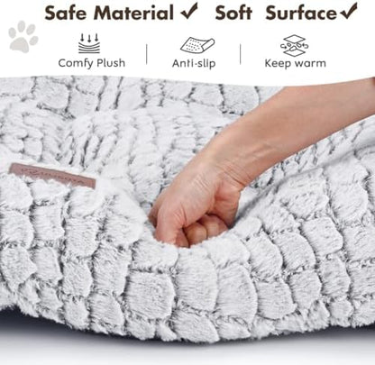 Dog Bed Crate Pad - Soft Fluffy Pet Cushion Mat for Small Dogs, Anti-Slip Comfy Kennel Pad for Puppy Crates - Image 5