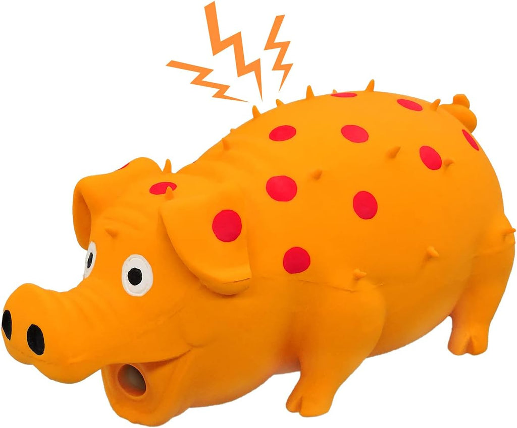Andiker Dog Squeaky Toy, Dots Latex Dog Chew Toys with a Oinks Sound Squeaker Grunting Pig Dog Toy Durable Self Play 8" Dogs Squeeze Toy for Dental Biting Chasing to Kill Boring Time (Blue) - Image 11