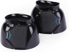 ARMA Shires Smooth Gloss Bell Boot front view black overreach horse protection