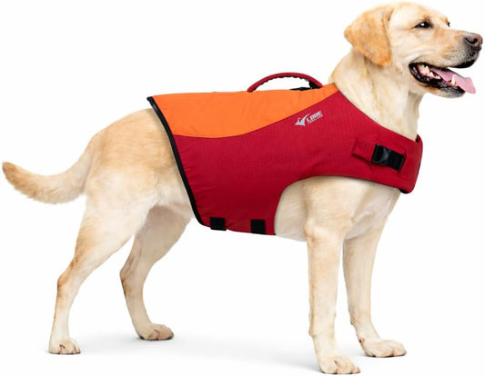 Lovelonglong dog life jacket front view high buoyancy pet safety vest