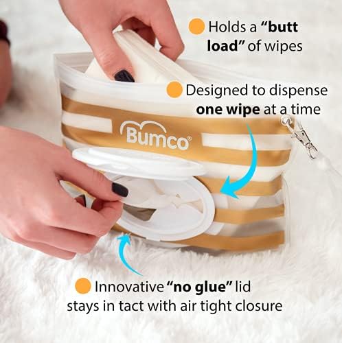 Bumco diaper bag organizer pouch next to baby essentials for scale