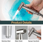Handheld cloth diaper sprayer with wall mount hook