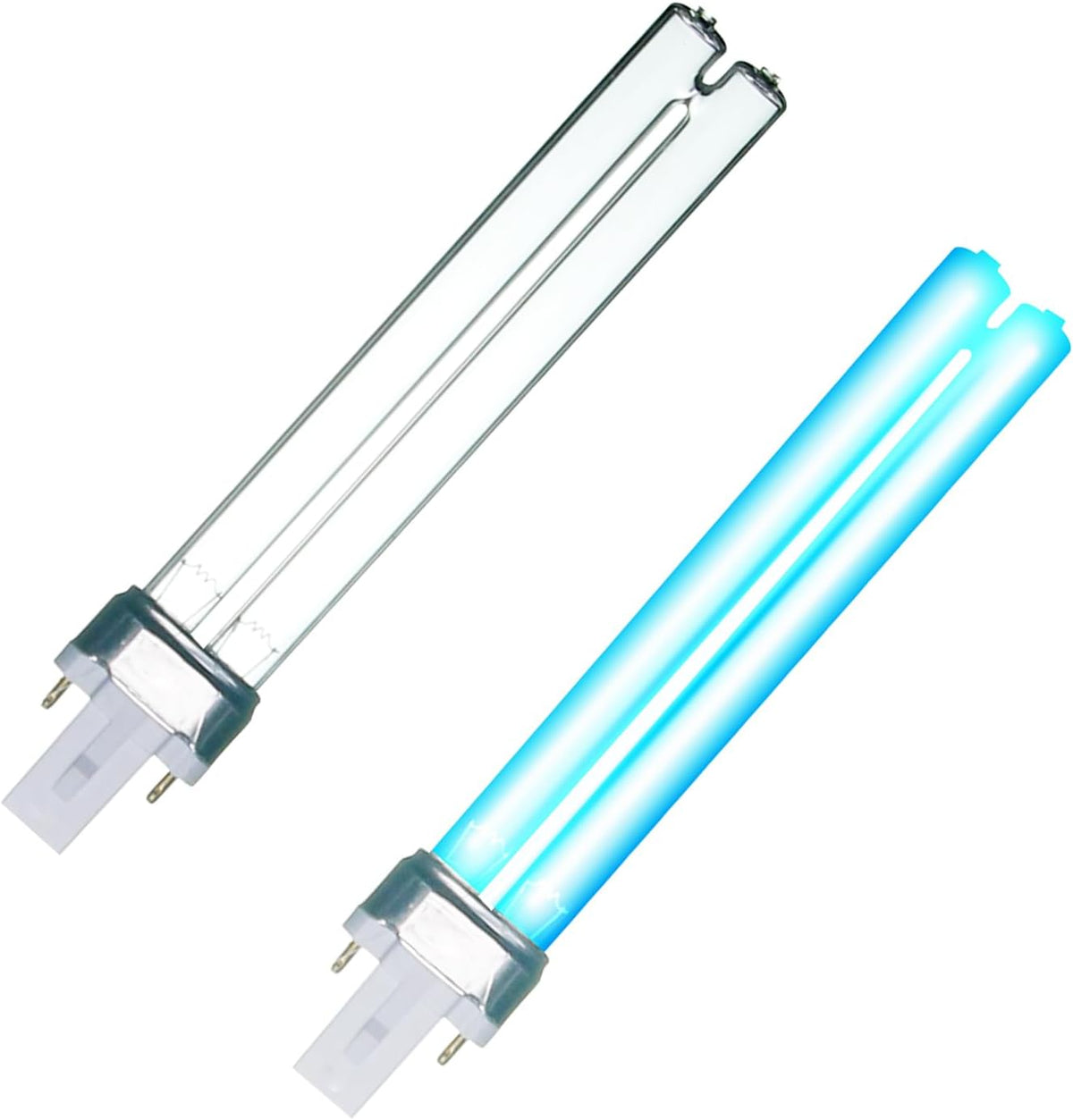 Coospider Repta nine watt ultraviolet light bulb front view for pond clarifier filtration