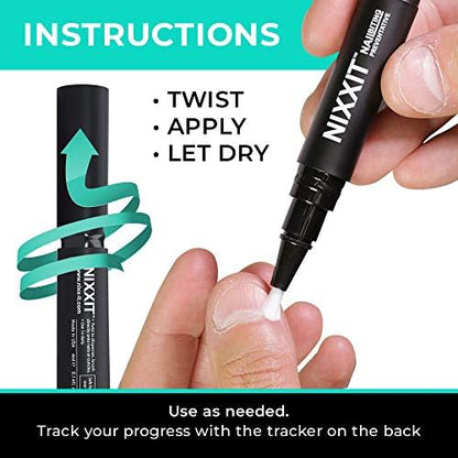 Matte finish clear non glossy nail biting deterrent application