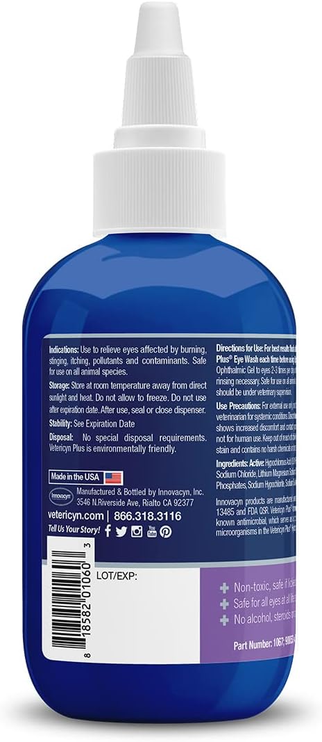 Vetericyn horse eye lubricant gel tip applicator view for precise and painless application.