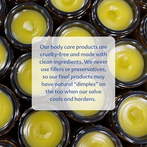 Compact one ounce Motherlove Green Salve jar perfect for travel and hiking.