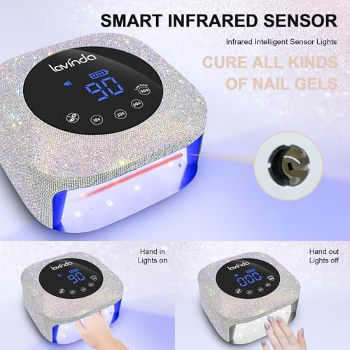 Lavinda nail lamp charging port and battery indicator light