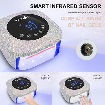 Lavinda nail lamp charging port and battery indicator light