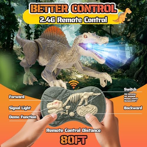 Bokigibi dinosaur toy showing rechargeable battery and USB cable