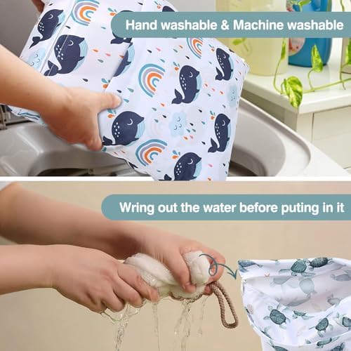 Eaxin wet dry bag packed with baby cloth diapers