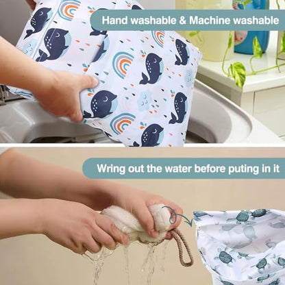 Eaxin wet dry bag packed with baby cloth diapers