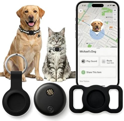 Loverstarlight pet location finder displayed with the included secure waterproof collar holder.