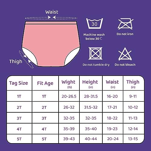 Full set of six Bisenkid waterproof diaper covers for toddler potty training