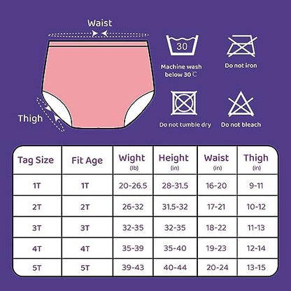 Full set of six Bisenkid waterproof diaper covers for toddler potty training