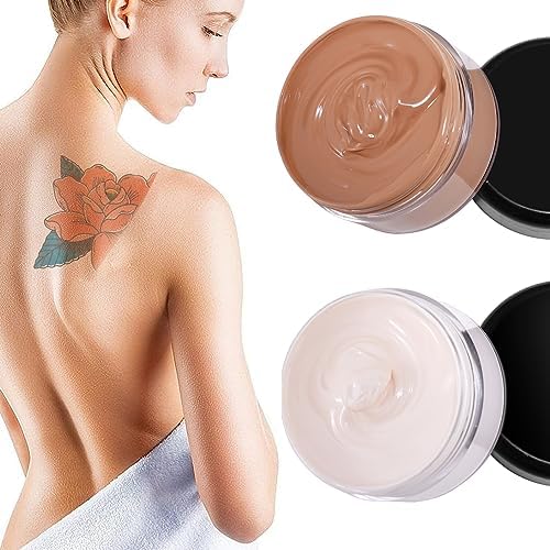Tattoo Cover Up Makeup Waterproof - 2 Colors Adjustable Tattoo Concealer for Tattoos, Scars, Spots & Vitiligo - Sweatproof Cover Up Concealer for All Skin Tones - Image 3