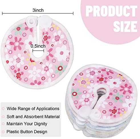 Sosation cotton feeding tube pad with snap button closure