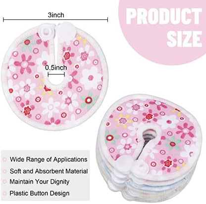 Sosation cotton feeding tube pad with snap button closure