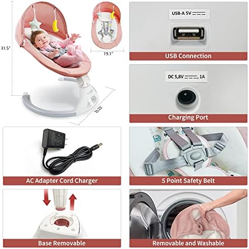 Kidsview portable baby swing folded down compactly for travel