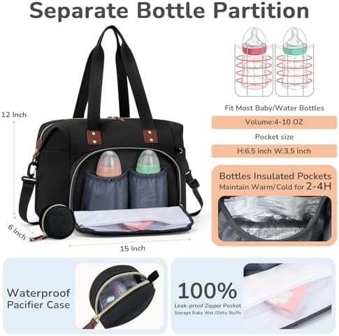 Tenot waterproof tote bag attached to a stroller