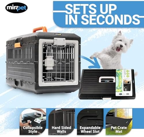 Mirapet small cat carrier folded flat demonstrating space saving collapsible design