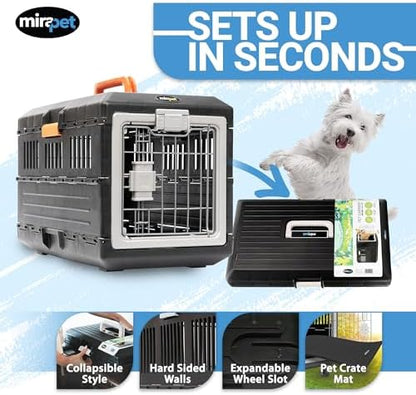 Mirapet small cat carrier folded flat demonstrating space saving collapsible design