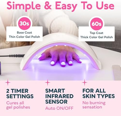 Side profile of Sunuv Sun9c pink nail lamp