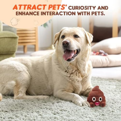 Eight inch brown plush prank accessory sitting upright as a funny home decoration.