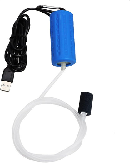 Aquarium Air Pump Mini USB Fish Tank Oxygen Air Pump Portable Ultra Silent Air Aerator Pump Energy Saving Oxygen Bubbler with Air Stone and Single Outlet Silicone Tube 1W - Image 10