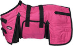 Tough 1 miniature horse winter blanket rear view with leg straps