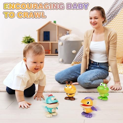 JEMSHE birthday party favors collection showing the toys walking and hopping together